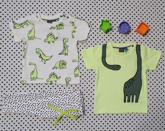 Minis Junge | Set | Geschenkset | Kleiderset: Doppelpack T-Shirts und Leggings, Gr. 62