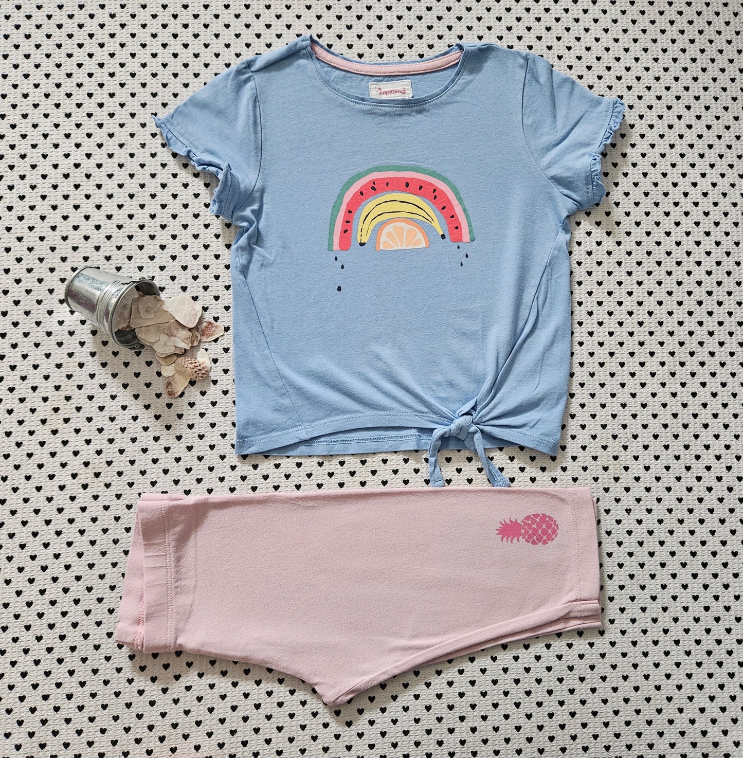 Kids | Mädchen | Set: T-Shirt und Leggings 3/4, Gr. 110