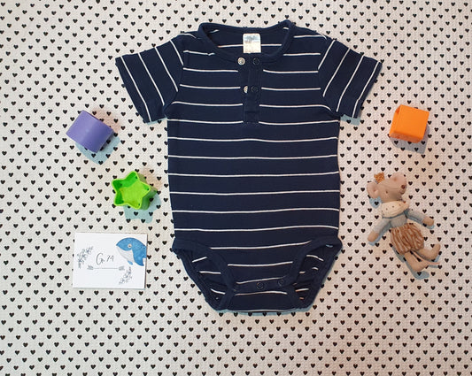 Minis Junge | Body Kurzarm mit Knopfleiste, von H&M, Gr. 74