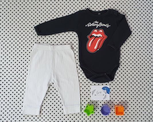 Minis Junge | Unisex | Set: Body Langarm und Leggings, Gr. 62/68